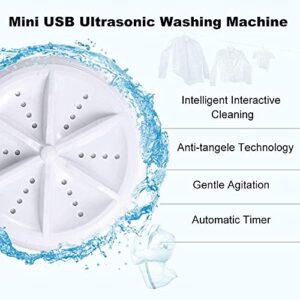 Raincol Mini Washing Machine Portable Turbine Washer,Portable Washing Machine with USB and Speed Control for Travel Business Trip or College Rooms (Speed Control Model), Household，White, 1pack