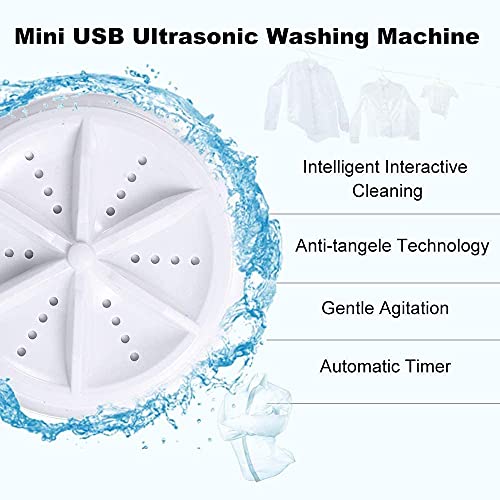 Raincol Mini Washing Machine Portable Turbine Washer,Portable Washing Machine with USB and Speed Control for Travel Business Trip or College Rooms (Speed Control Model), Household，White, 1pack