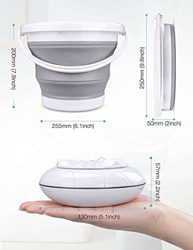 Portable Washing Machine, Mini Washing Machine Ultrasonic Turbine Wash, Mini Portable Washer for Underwear, Sock, Baby Clothes, Travel, Camping, Dorm, RV, Home Foldable Small Portable Laundry Machine