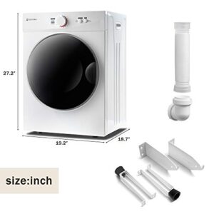Sentern Portable Dryer Front Load, Compact Electric Clothes Dryer with Stainless Steel Tub, Easy Control Panel with 5 Drying Modes for Apartments