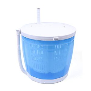 mini portable washing machine,2 in 1 manual non-electric washing machine and clothes spin dryer mini traveling outdoor washing machine compact washer spin dryer(blue)