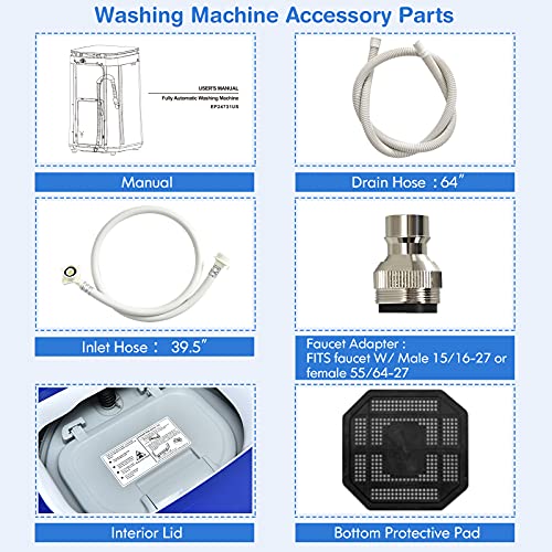 Giantex Portable Washing Machine, Washer and Spinner Combo with Water Heating, 8 Programs 3 Water Levels and Built-In Drain Pump, 2 In 1 Compact Laundry Washer Full Automatic for Apartment Dorm RV