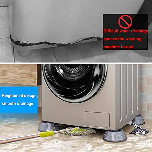 Shock and Noise Cancelling Washing Machine Support Noise Reducing and Anti Slip Anti Vibration Rubber Washing Machine Feet Pads Anti-Walk Dryer Washer Vibration Pads Washing Machine Stabilizer