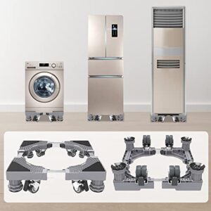MORITIA Washing Machine Fridge Stand Adjustable Base with 4 Freely Movable Universal Wheels for Washing Machine, Laundry Dryer Washer and Refrigerator by Double Elite