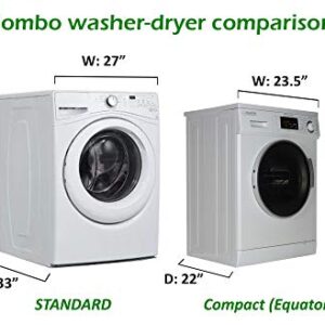 Equator Ver 2 Pro 24" Compact Combo Washer Dryer Vented/Ventless 1200 RPM Silver