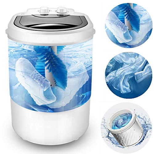 Portable Mini Washing Machine,Semi-Automatic,Three functions of washing shoes washing Clothes Spin-Dry,9.9 lbs Capacity