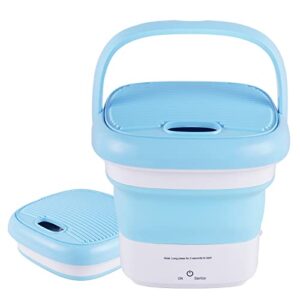portable washing machine, mini washer, foldable small washer for underwear, socks, baby clothes, towels, delicate items (blue)