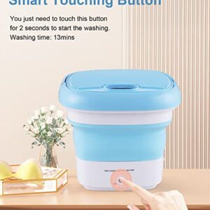 Portable Washing Machine, Mini Washer, Foldable Small Washer for Underwear, Socks, Baby Clothes, Towels, Delicate Items (Blue)