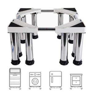 trolley washer and dryer stands, multi-functional movable adjustable base stand, pedestal for washing machine stainless-steel with 12 foot,20cm