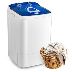 qzexun portable machine single tub wash and spin dryer,11lbs capacity for camping apartment dormitory, blue