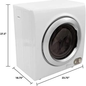 Avanti Portable Dryer Front Loading for Laundry, Compact Size, 9 lb. Clothes Capacity, Multiple Drying Settings with Anti-Wrinkle, 2.6-Cu.Ft, White