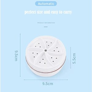 Portable Mini Washing Machine Ultrasonic Turbine Washer, Portable Washing Machine with USB for Home Business Travel College Room RV Apartment, Turbo Washer for Cleaning Sock,Underwear,Small Rags