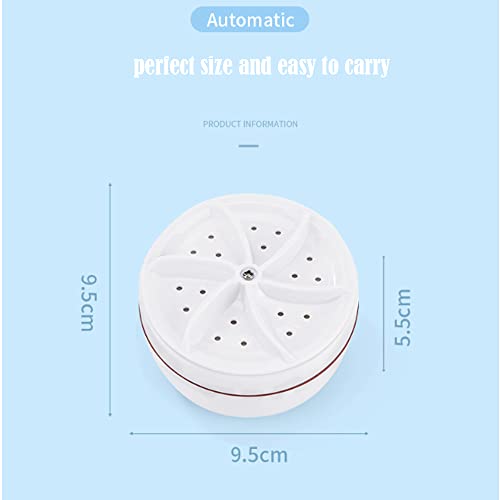 Portable Mini Washing Machine Ultrasonic Turbine Washer, Portable Washing Machine with USB for Home Business Travel College Room RV Apartment, Turbo Washer for Cleaning Sock,Underwear,Small Rags