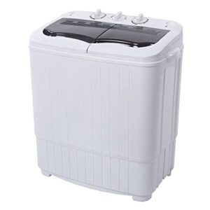 winado portable washing machine 14.3 lbs, compact mini washer machine & dryer combo, small twin tub washer with spin cycle for college rooms, apartments, dorms, rv’ s