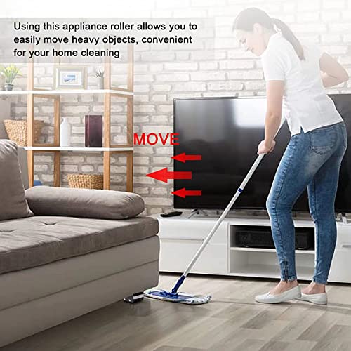 Furniture Dolly Mobile Roller with Locking Wheels, Extendable Appliance Rollers Mobile Washing Machine Base, Fridge Stand Moving Cart for Washers, Refrigerators, Dryers, Dishwashers (Gray)