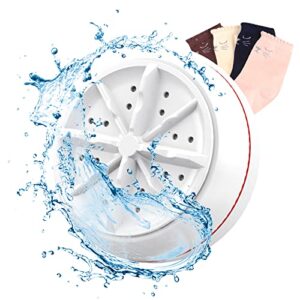 mini portable washing machine, usb powered ultrasonic turbine mini washing for cleaning sock, underwear, small rags chargeable mini turbo washer for travel, school, outdoor camping, apartments