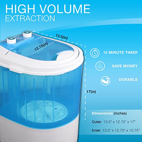 Bubble Magic 5 Gallon Washing Machine, Ice, Portable, Compact, Extractor for use with Bubble Bags, Herbal Extraction Kit, 130075 5 Gallon, Medium, Blue