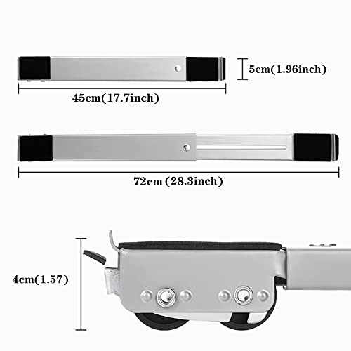 Retractable Washing Machine Base with Wheels Refrigerator Stand Portable Mobile Base for Various Home Appliances, Washing Machine Refrigerator Dryer Silver White Wheel