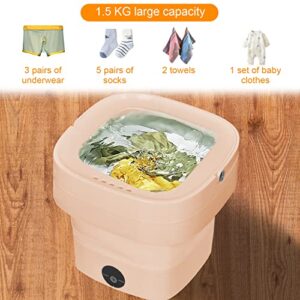 Mini Washing Machine | Foldable Mini Washer for Washing Baby Clothes, Underwear, Socks | Portable for Travel, 100V-240V