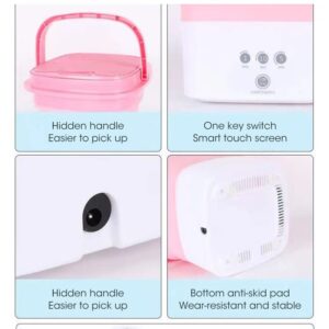 Wana Deco Mini Portable Washing Machine for Travelling, Camping, Apartment, Dorm - Pure Clean Lightweight Collapsible Bucket Baby Clothes, Underwear or Small Items, Foldable Gift (Pink)