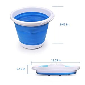 【Upgraded version】10L Mini Washing Machine, USB powered portable foldable ultrasonic turbo washer, Suitable for baby clothes/socks/underwear/bra, home/travel/apartment/dormitory automatic laundry tub