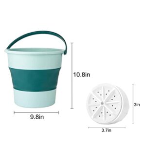 Fl FULON Mini Portable Washing Machine Ultrasonic Folding Laundry Bucket Travel Washing Machine For Baby Clothes/socks/underwear/bra Automatic Mini Washer Tub For Camping/home/travel/apartments