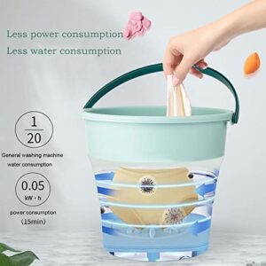 Fl FULON Mini Portable Washing Machine Ultrasonic Folding Laundry Bucket Travel Washing Machine For Baby Clothes/socks/underwear/bra Automatic Mini Washer Tub For Camping/home/travel/apartments