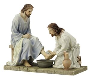 8.5 inch jesus washing his disciple’s feet – light color