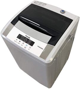 panda compact portable washing machine, 1.54 cu.ft, 8 wash programs, top load clothes washer, gray