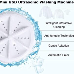 Mini Washing Machine Portable Turbine Washer,Portable Washing Machine with USB and Speed Control for Travel Business Trip or College Rooms (Washer)