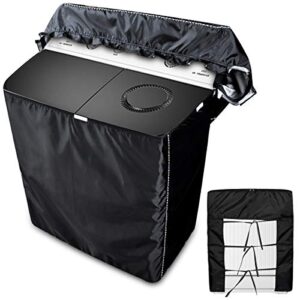 twin tub portable mini washing machine cover,twin tub washer cover(black,23”x14”x24”)