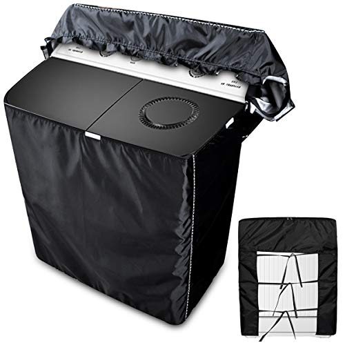 Twin Tub Portable Mini Washing Machine Cover,Twin Tub Washer Cover(Black,23''x14''x24'')