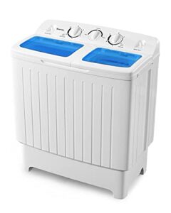 arlime portable clothes washing machine, 17.6lbs mini twin tub washer & spinner dryer combo compact washer (11lbs) & spin dryer (6.6lbs) sets laundry machine w/time control for apartments, dorms, bathroom or rv camping