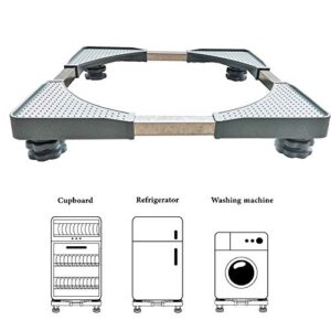 Washing Machine Base Refrigerator Stand Universal Mobile Base Multi-Functional Size Adjustable Base With 4 Strong Feet for Washer Dryer and Washing Machine Dolly (4 feet)
