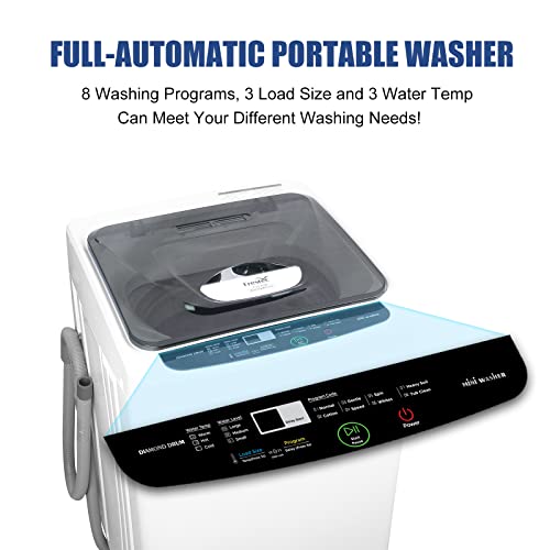 Frestec Portable Washing Machine, Portable Washer, Mini Washing Machine, Compact Washer for Apartment, Dorm (1.38 cu.ft.)