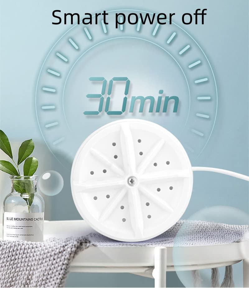 Mini Washing Machine High Power Portable Washer Ultrasonic Turbo with USB Laundry Artifact Dorm Travel Business (1)