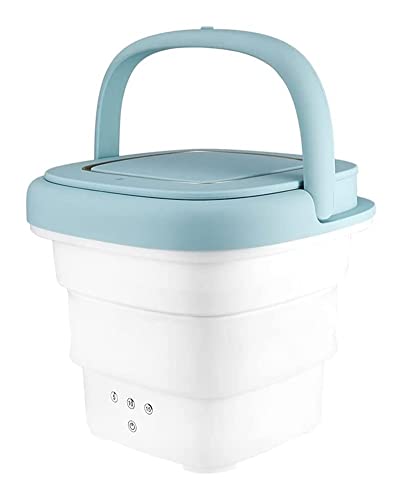 VHG Innovation Outdoor Telescopic Bucket Portable Mini Clothes Washing Machine Bucket Automatic Underwear Foldable Washer and Dryer Portable Bucket (Color : A, Size