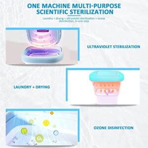 VHG Innovation Outdoor Telescopic Bucket Portable Mini Clothes Washing Machine Bucket Automatic Underwear Foldable Washer and Dryer Portable Bucket (Color : A, Size