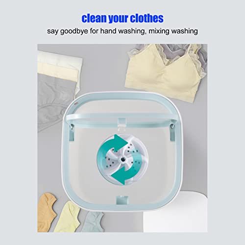 Luqeeg Portable Washing Machine, USB Charging Mini Washing Machine, Compact Washer for Socks, Underwear, Tiny Things, 3.8L, 18W