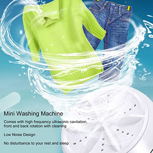 Mini Washing Machine, Ultrasonic Low Noise Dryer Washer, Compact Laundry Washer with USB Charging, Quite Mini Washer, Small Cleaning Machine for Underwear Socks