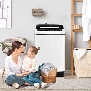 Full-Automatic Washing Machine 1.5 Cu.Ft 11 LBS Washer & Dryer, Mini Washing Machine, Portable Washer Machine, and Dryer, White