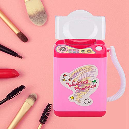 MIni Electric Washing Machine,ANGGREK Mini Simulation Washing Machine Electric Makeup Brush Washing Machine(pink)