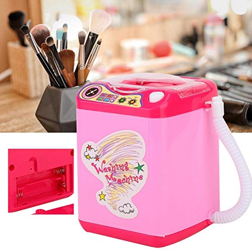 MIni Electric Washing Machine,ANGGREK Mini Simulation Washing Machine Electric Makeup Brush Washing Machine(pink)