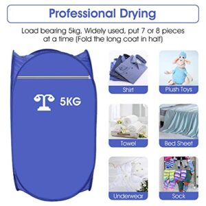 Portable Clothes Dryer Foldable 800W Electric Clothing Drying Machine Fast Garment Dryer Heater with Air Hot Pump for Home Travel Quick Laundry Drying