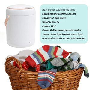 Portable Mini Washing Machine, Ozone & Blue Light Deep Clean Mini Washing Machine with Drain Basket for Underwear, Socks, Mini Small Portable Smart Timer Control Washer for Apartments, Dorms