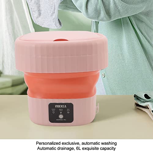Mini Folding Washing Machine, Simulation Hand Wash 100240V Portable Mini Washing Machine 6L Space Saving Self for Underwear (US Plug)