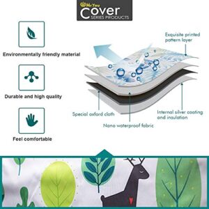 Washer/Dryer Cover,Fit for Outdoor Top Load and Front Load Machine,Zipper Design for Easy Use,Waterproof Dustproof Moderately Sunscreen(W30D30H42in,Fallow Deer)