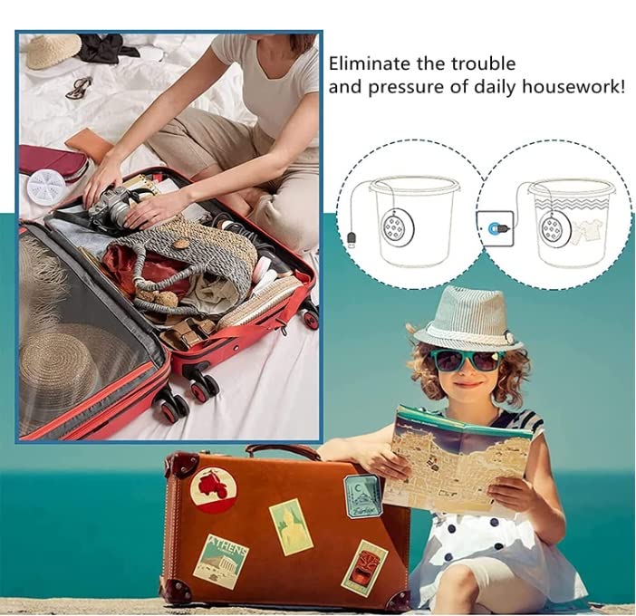 U00GKLTL Mini Portable Washing Machine,Mini Dishwashers Ultrasonic Turbo Disinfection with USB,Suitable for Home, Business, Travel, College Room, RV, Apartment（Send Storage Box）