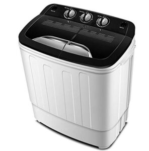 portable washing machine tg23 – twin tub washer machine with 7.9lbs wash and 4.4lbs spin cycle compartments by think gizmos