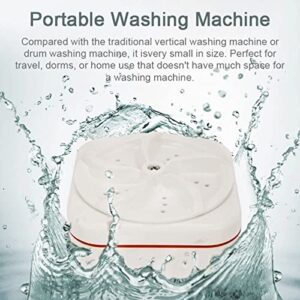 Mini Ultrasonic Washing Machine 5V 18W USB Powered Ultrasonic Foldable Portable TurbineWashing Machine for Dormitory Travel White